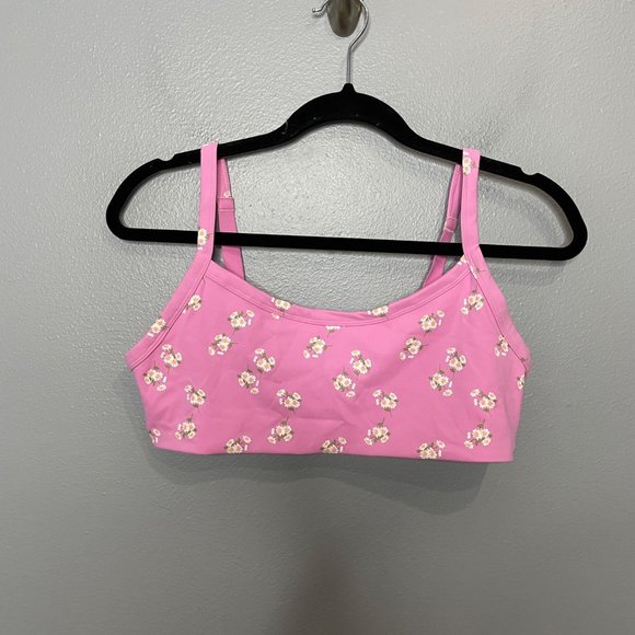 aerie Other - AERIE pink daisy scoop neck bralette size M